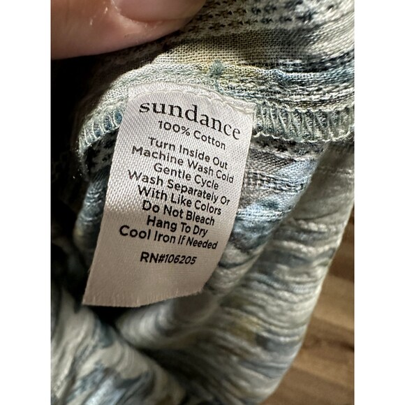 Sundance Blue and Green Button Down Shirt - Picture 3 of 9